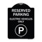 Signmission Reserved Parking Electric Vehicles Heavy-Gauge Aluminum Architectural Sign, 24" x 18", BW-1824-23151 A-DES-BW-1824-23151 - alternate 1